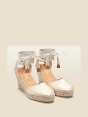 Sosandar Natural Leather Perla Wedge Espadrille - Image 2 of 4