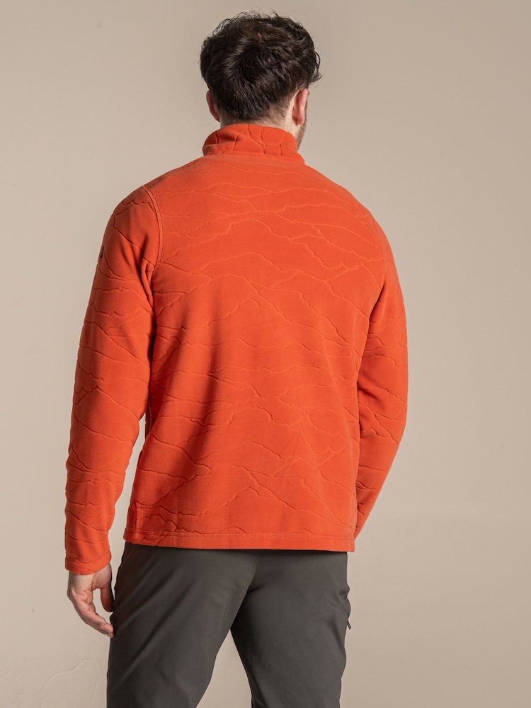 Craghoppers Orange Bartsia Half Zip Fleece - Image 2 of 5 Craghoppers Orange Bartsia Half Zip Fleece - Image 2 of 5