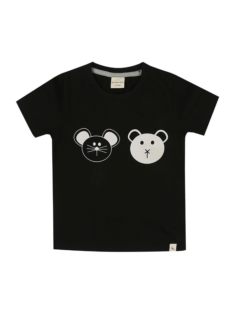 Turtledove London Black Organic Cotton Best Friends T-Shirt - Image 1 of 4 Turtledove London Black Organic Cotton Best Friends T-Shirt - Image 1 of 4