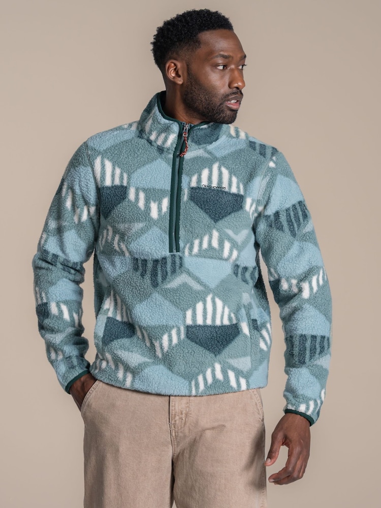 Craghoppers Green Tatton II Half Zip Fleece - Image 1 of 5 Craghoppers Green Tatton II Half Zip Fleece - Image 1 of 5