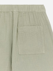ARKET Green Cotton Muslin Pull-On Shorts - Image 3 of 3