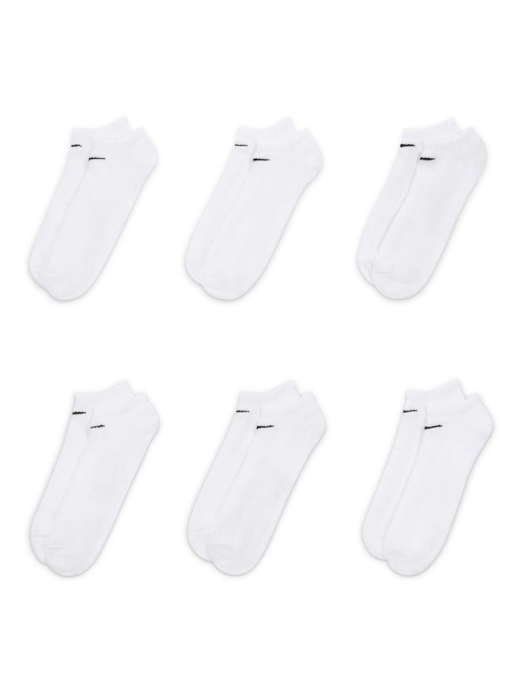 Nike White Everyday Lightweight Training No Show Socks 6 Pack - Image 3 of 5