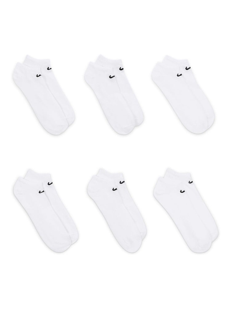 Nike White Everyday Lightweight Training No Show Socks 6 Pack - Image 4 of 5