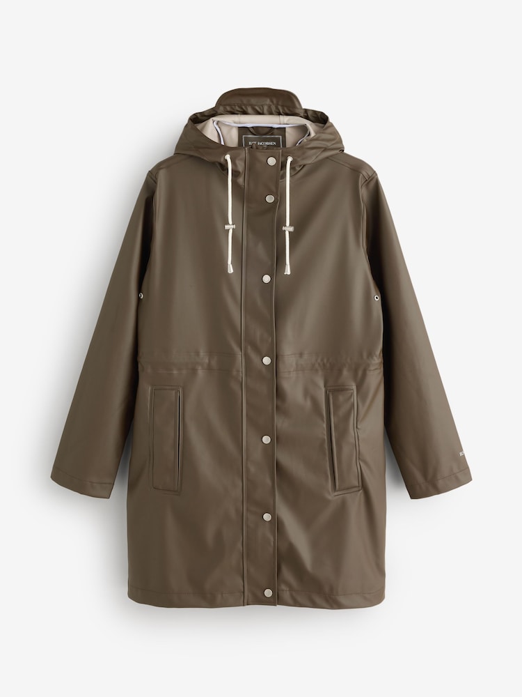 Ilse Jacobsen Brown Lightweight Waterproof Parka in PU Fabric - Image 1 of 1