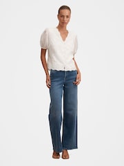 Forever New White Sable Lace Scallop Blouse - Image 4 of 5