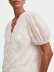 Forever New White Sable Lace Scallop Blouse - Image 5 of 5