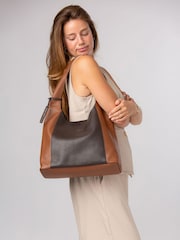 Pure Luxuries London Brown Nina Leather Shoulder Bag - Image 1 of 7