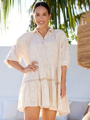Myleene Klass Stone Broderie Tunic Dress - Image 2 of 8
