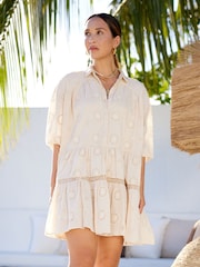 Myleene Klass Stone Broderie Tunic Dress - Image 4 of 8