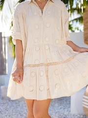 Myleene Klass Stone Broderie Tunic Dress - Image 8 of 8