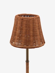 Joules Brown Elcot Rechargeable LED Rattan Table Lamp - Image 5 of 6