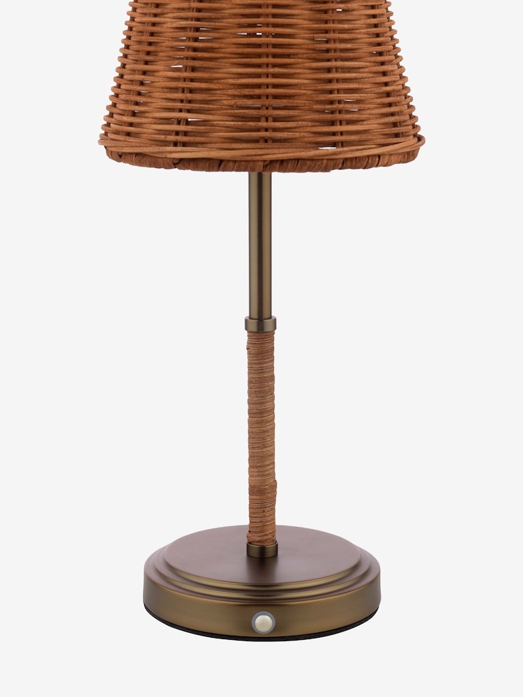 Joules Brown Elcot Rechargeable LED Rattan Table Lamp - Image 6 of 6 Joules Brown Elcot Rechargeable LED Rattan Table Lamp - Image 6 of 6