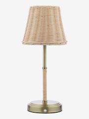 Joules Natural Elcot Rechargeable LED Rattan Table Lamp - Image 4 of 6
