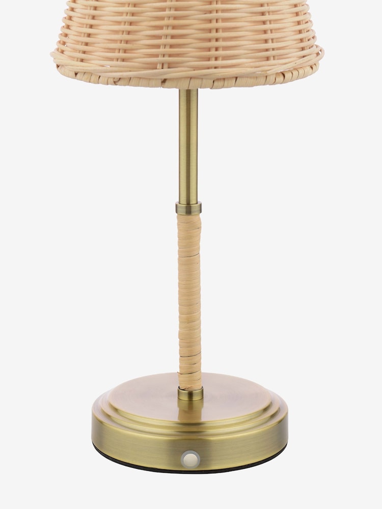Joules Natural Elcot Rechargeable LED Rattan Table Lamp - Image 6 of 6 Joules Natural Elcot Rechargeable LED Rattan Table Lamp - Image 6 of 6