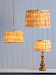 Joules Yellow Folly Pleated Cotton Easyfit Lamp Shade - Image 1 of 7