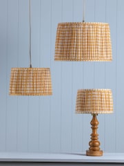 Joules Yellow Folly Pleated Cotton Easyfit Lamp Shade - Image 2 of 7