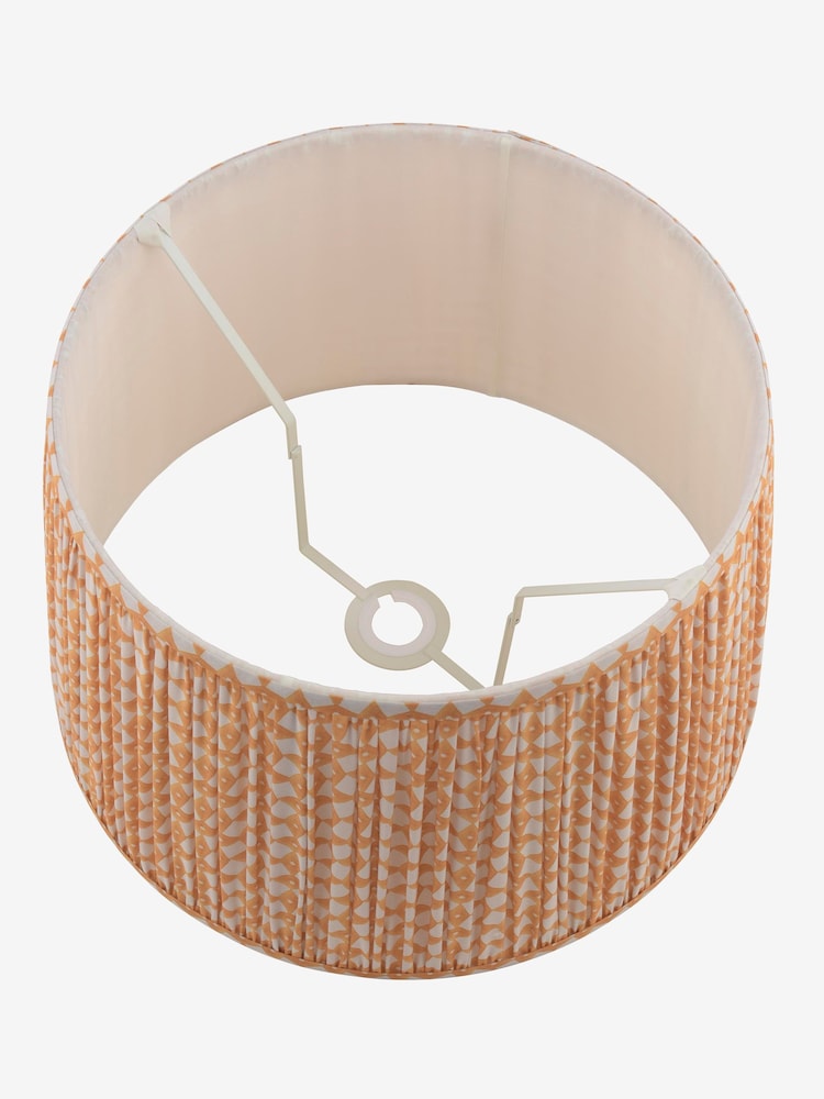 Joules Yellow Folly Pleated Cotton Easyfit Lamp Shade - Image 7 of 7