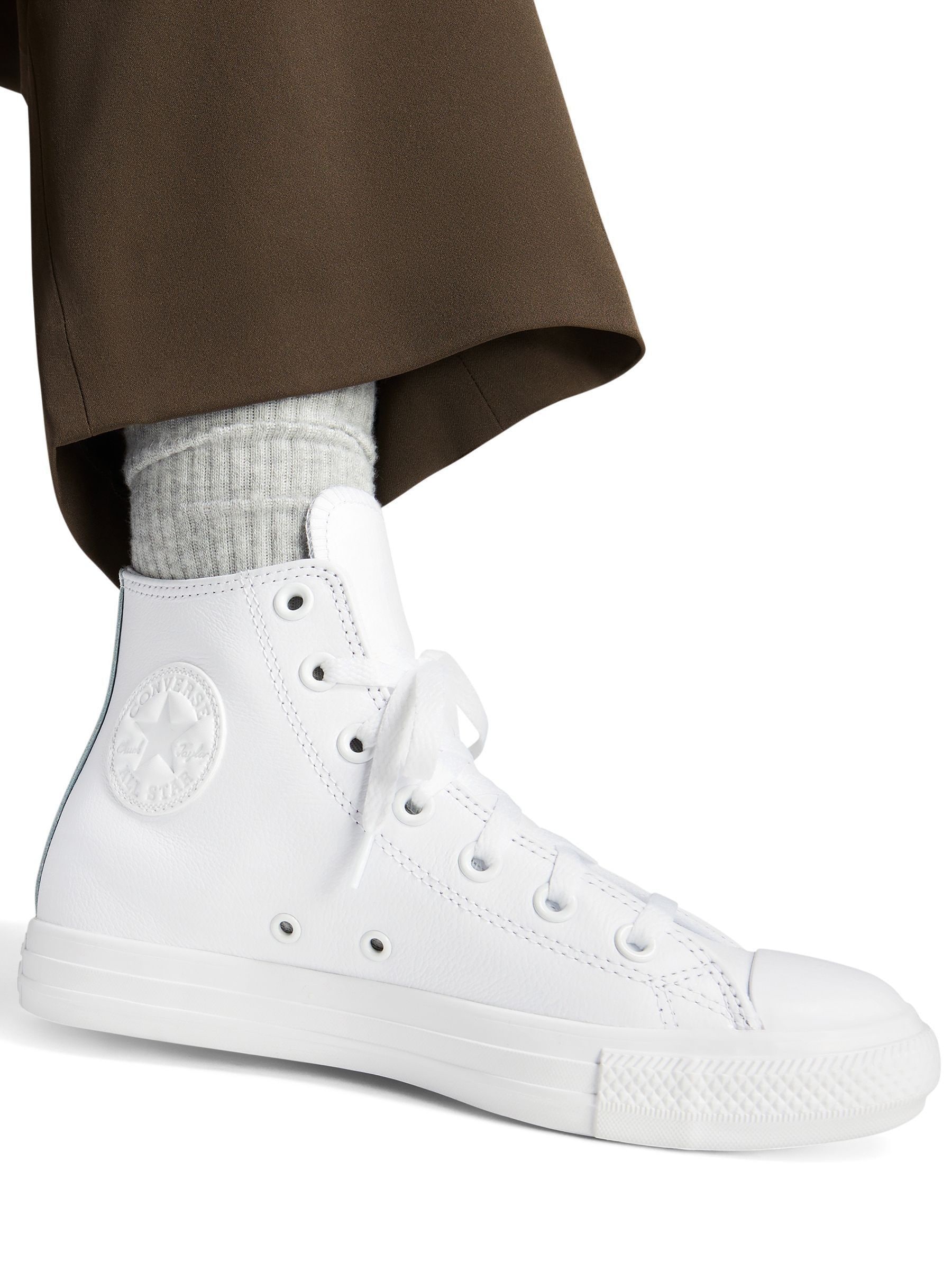 Buy Converse White Leather High Chuck Ox Trainers from Next Saudi Arabia