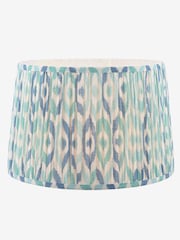 Joules Blue Folly Pleated Cotton Easyfit Lamp Shade - Image 3 of 7
