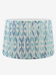 Joules Blue Folly Pleated Cotton Easyfit Lamp Shade - Image 4 of 7