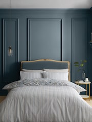 Bridgerton by Catherine Lansfield Blue Regal Floral Reversible Duvet Cover Set - Image 2 of 4