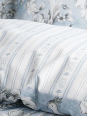 Bridgerton by Catherine Lansfield Blue Regal Floral Reversible Duvet Cover Set - Image 4 of 4