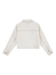 Levi's® Cream Cropped Denim Trucker Jacket - Image 2 of 4