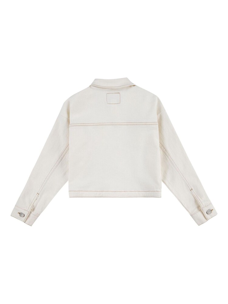 Levi's® Cream Cropped Denim Trucker Jacket - Image 2 of 4