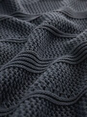 Charcoal Grey Knitted Crochet Relaxed Fit Tank - Image 7 of 7