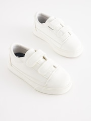 White Standard Fit (F) Strap Touch Fastening Shoes - Image 1 of 4