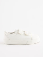 White Standard Fit (F) Strap Touch Fastening Shoes - Image 2 of 4