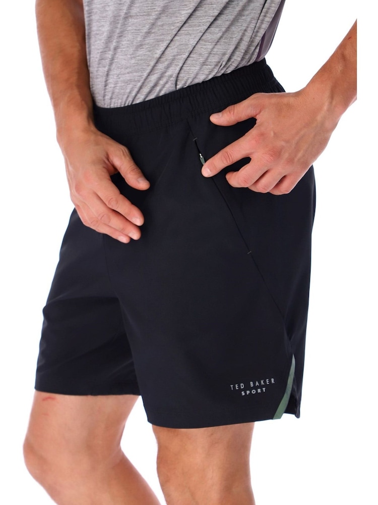 Ted Baker Sport Black 7" Training Shorts - Image 4 of 4 Ted Baker Sport Black 7" Training Shorts - Image 4 of 4