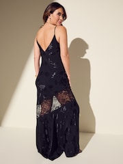 Myleene Klass Satin Cowl Neck Black Dress - Image 3 of 5