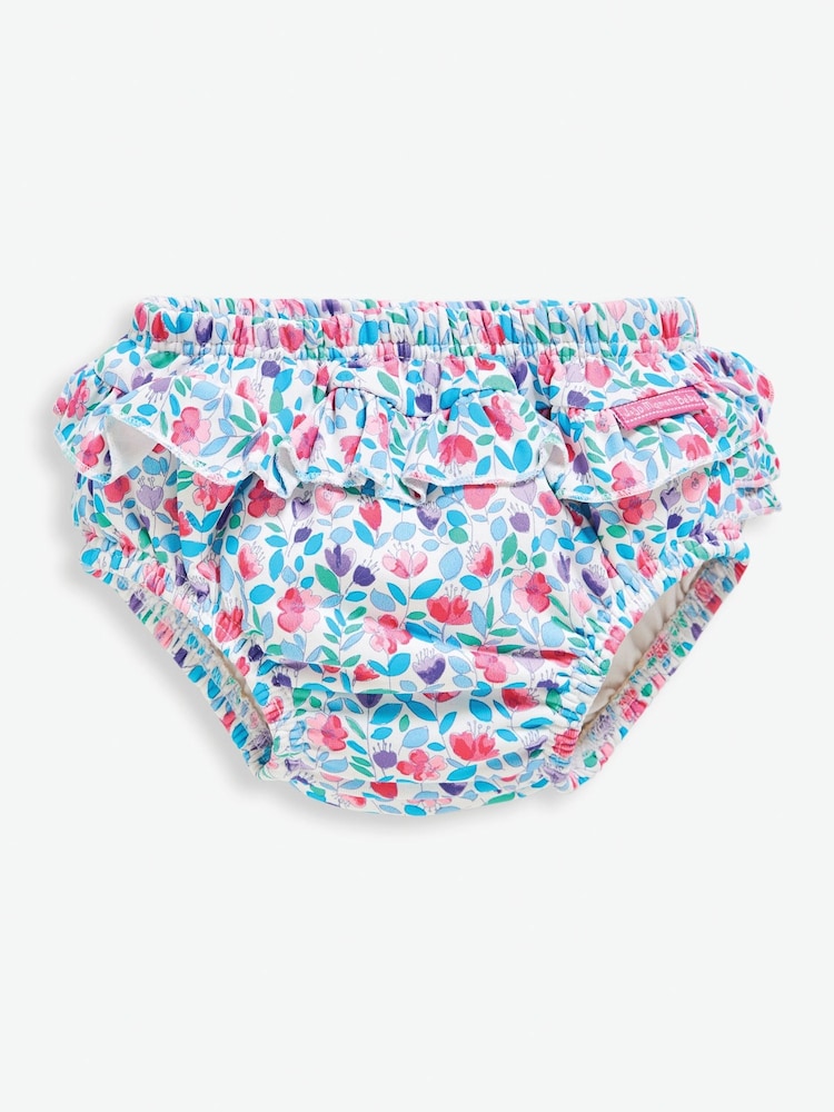 JoJo Maman Bébé Floral Frilly Swim Nappy - Image 2 of 4