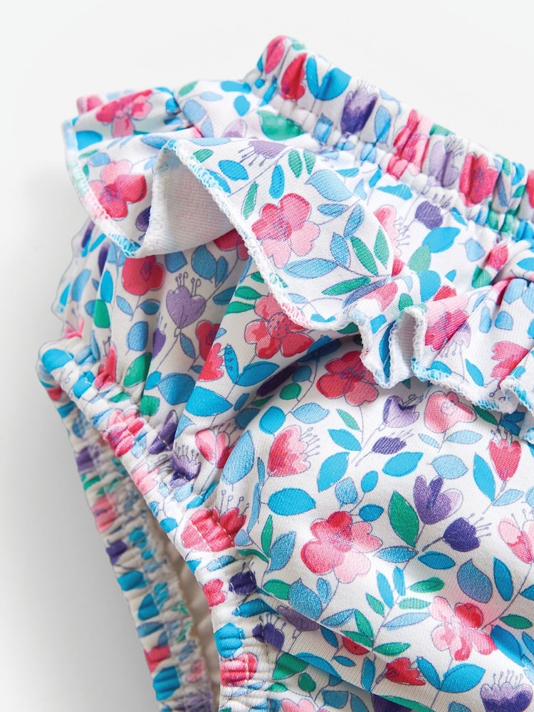 JoJo Maman Bébé Floral Frilly Swim Nappy - Image 4 of 4