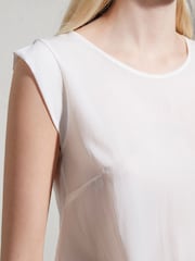 Blanco - Camiseta lisa con mangas casquillo y hombros cubiertos Polly de French Connection - Imagen 3 de 3
