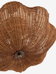 Joules Brown Braywick Rattan Flush Ceiling Light - Image 6 of 7