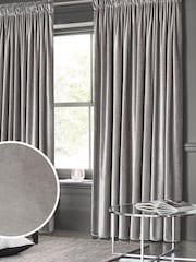 Silver Collection Luxe Heavyweight Lined Plush Velvet Pencil Pleat Curtains - Image 1 of 3