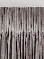 Silver Collection Luxe Heavyweight Lined Plush Velvet Pencil Pleat Curtains - Image 2 of 3