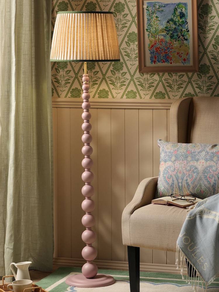 Joules Pink Harewood Floor Lamp - Image 1 of 9 Joules Pink Harewood Floor Lamp - Image 1 of 9