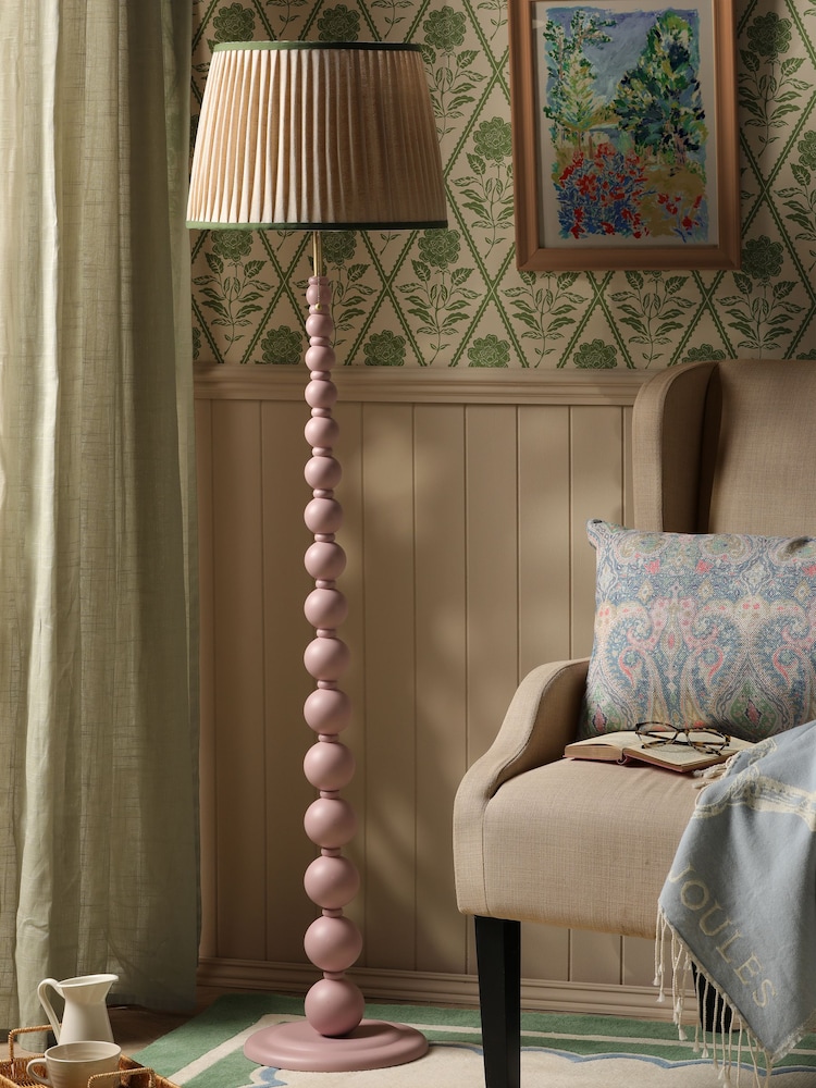 Joules Pink Harewood Floor Lamp - Image 2 of 9 Joules Pink Harewood Floor Lamp - Image 2 of 9