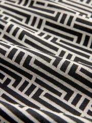 Schwarz/Weiß - T-Shirt mit Geomuster - Bild 7 von 7