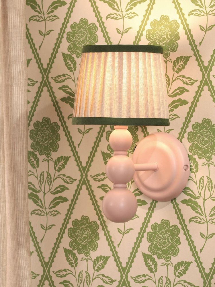Joules Pink Harewood Wall Light - Image 1 of 5 Joules Pink Harewood Wall Light - Image 1 of 5