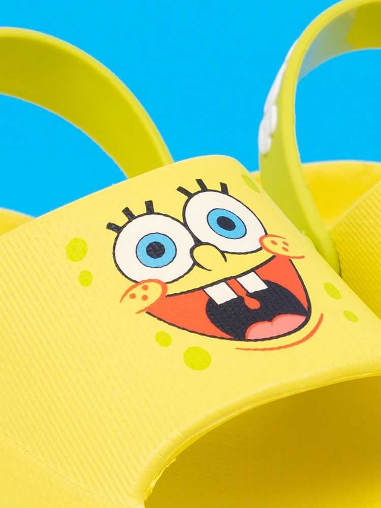 Vanilla Underground Yellow Kids SpongeBob Character Sandals - Image 4 of 5