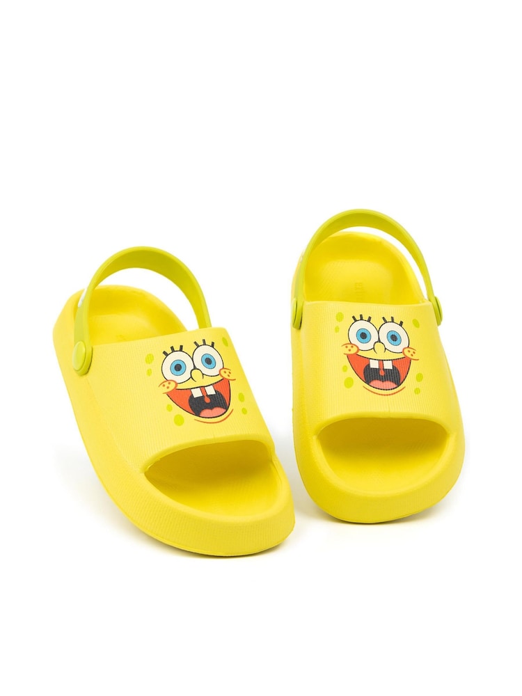 Vanilla Underground Yellow Kids SpongeBob Character Sandals - Image 5 of 5