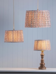 Joules Blue & Pink Folly Pleated Cotton Easyfit Lamp Shade - Image 1 of 7