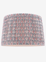 Joules Blue & Pink Folly Pleated Cotton Easyfit Lamp Shade - Image 3 of 7