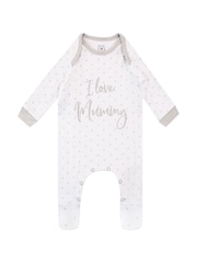 Harry Bear White Slogan 100% Cotton Sleepsuit - Image 1 of 3