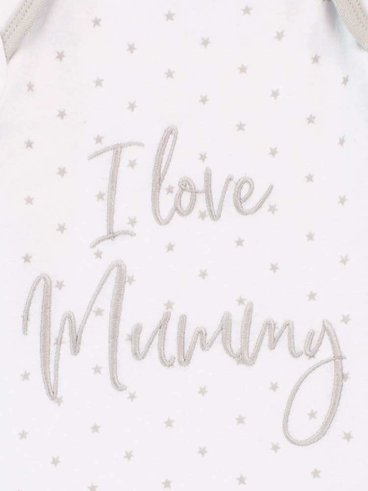 Harry Bear White Slogan 100% Cotton Sleepsuit - Image 3 of 3
