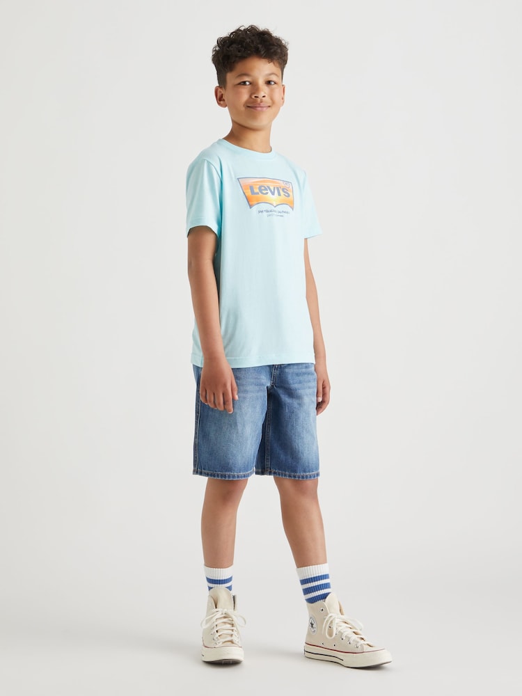 Himmelblau - Levi's® Sunset T-Shirt mit Fledermaus-Logo - Bild 1 von 2